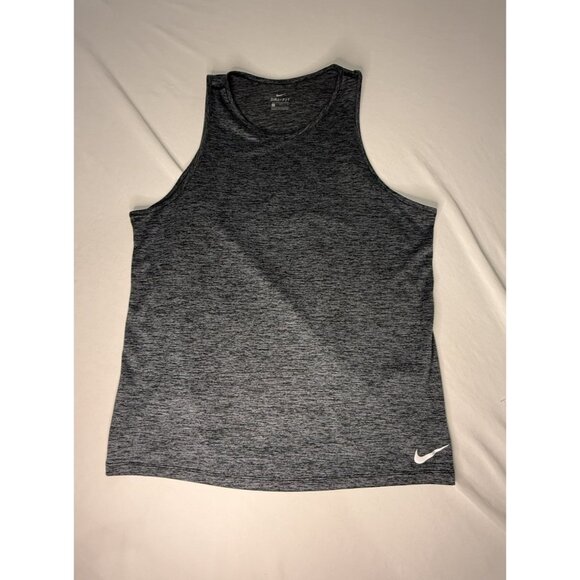 Nike DRI FIT Sleeveless Tank Top Shirt Men’s LARGE Grey Slate - Picture 1 of 6